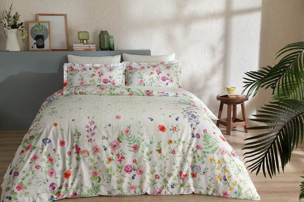 

Комплект постельного белья TAC SATEN DELUX LONZO YESIL