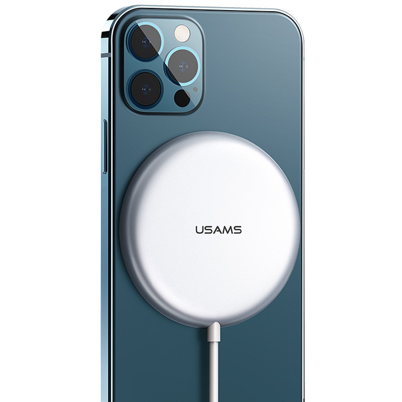 

БЗУ Usams US-CD160 W2,15W, Type-C (магнитный) White