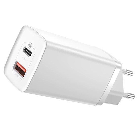 

Сетевое зарядное устройство Baseus GaN2 Lite Quick Charger (USB + Type-C, 65W) CCGAN2L-B — White