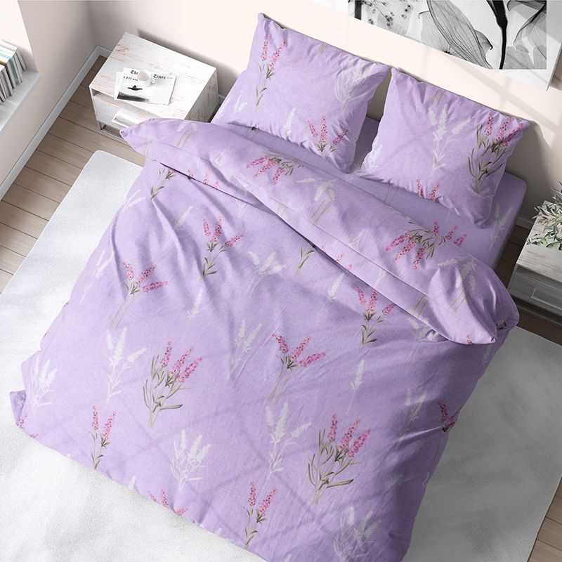 

Комплект постельного белья из бязиTime Textile Лаванда евро Сиреневый TT174436-e 50х70