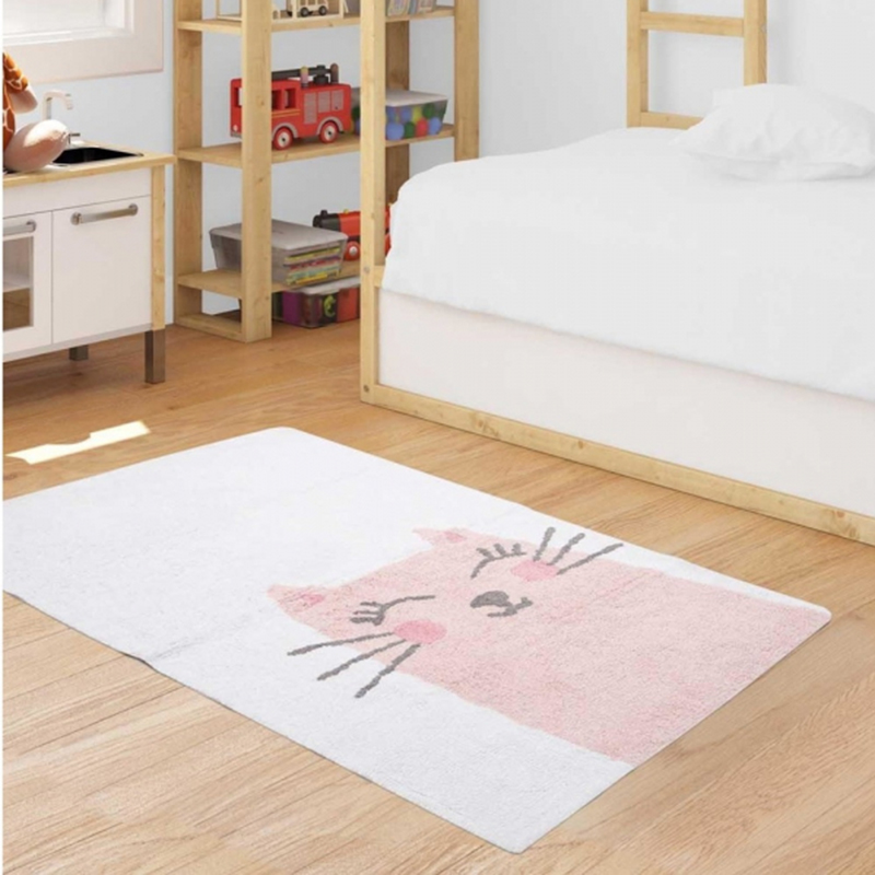 

Ковер для детской комнаты Irya Kitty pembe 80x150 см Молочный, Розовый svt-2000022288644
