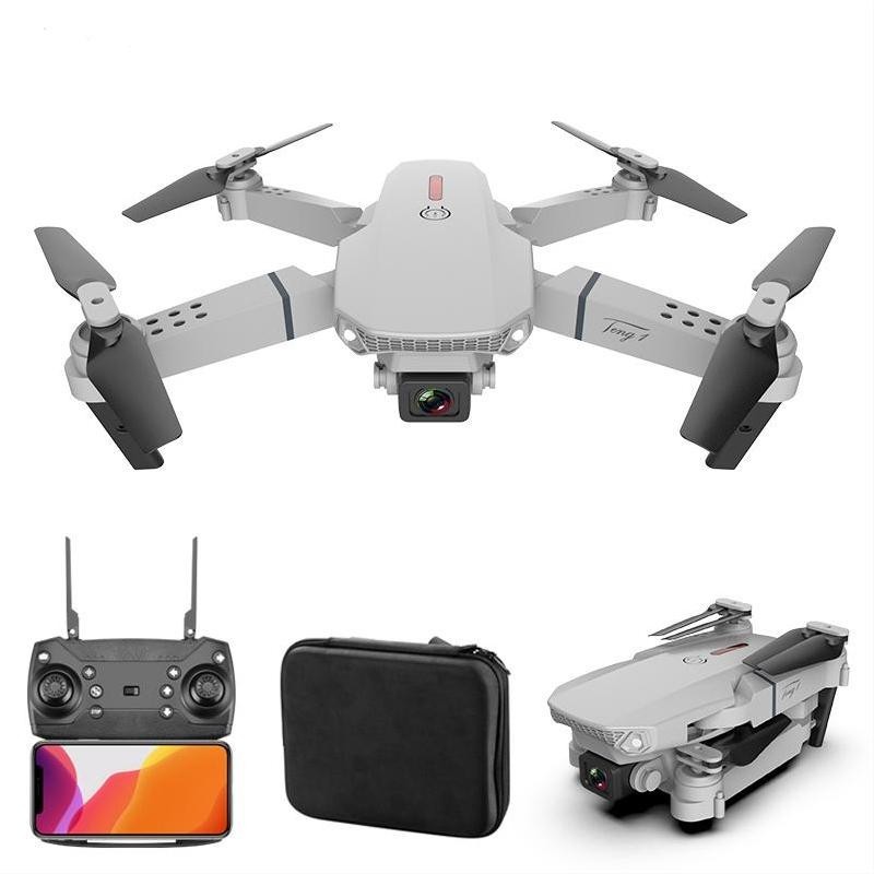 

Квадрокоптер на радиоуправлении E88, 2 Wifi камеры 4к и HD, гироскоп, аккум. 3.7 V, ​1800 mAh, кейс, серый (E88-2)