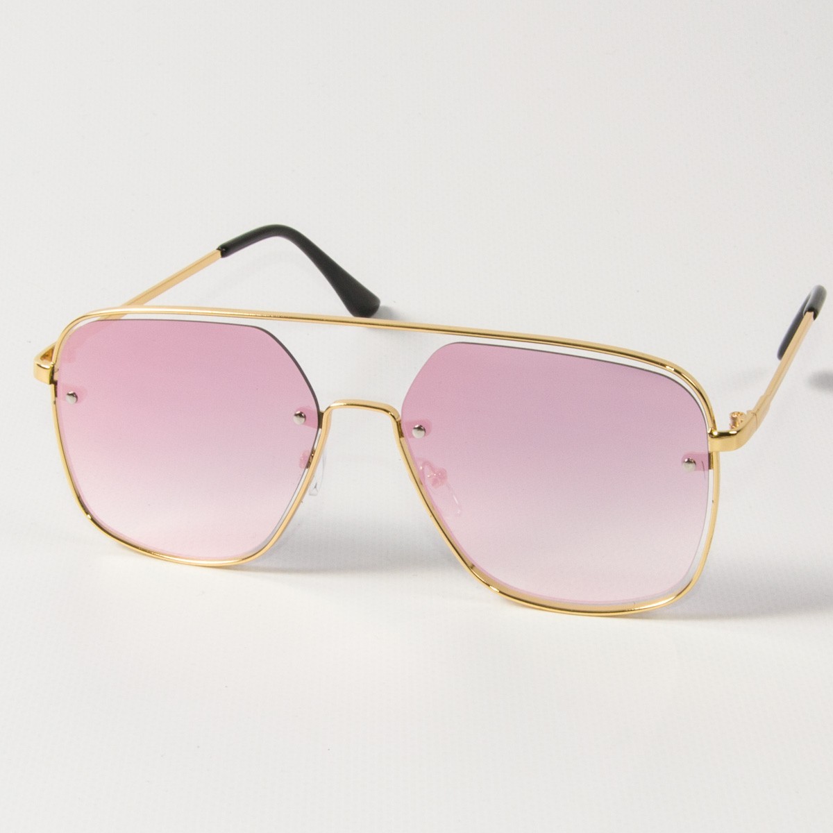 

Женские солнцезащитные квадратные зеркальные очки (арт. 6249/1) розовые