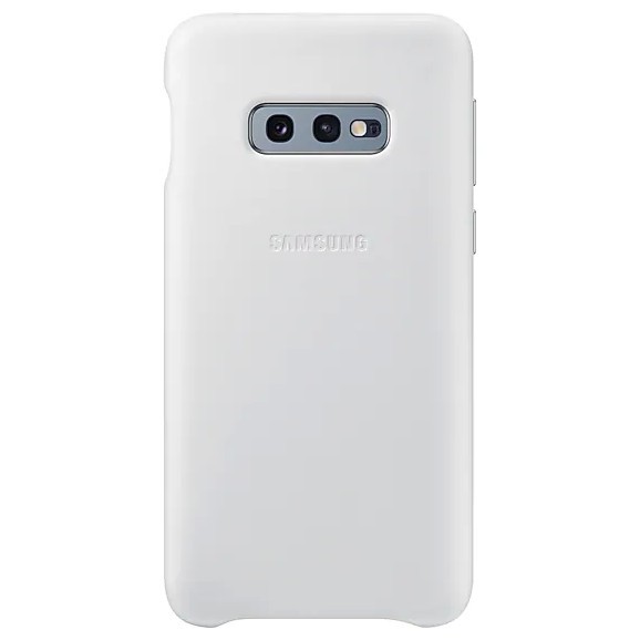 

Оригинальный защитный кожаный чехол бампер накладка Leather Cover для Samsung Galaxy S10e (G970) EF-VG970LWEGRU - White