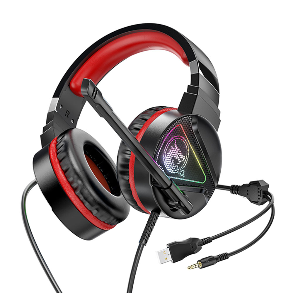 

Полноразмерные игровые наушники Hoco W104, Red