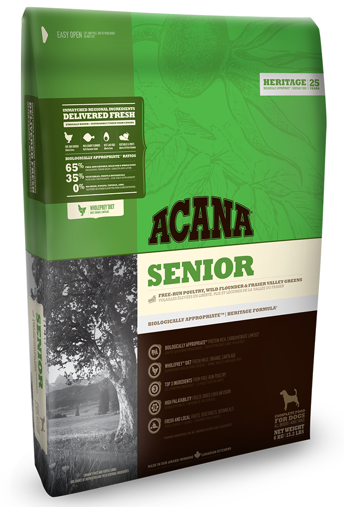 

Сухой корм Acana (Акана) Heritage Senior для пожилых собак всех пород старше 7 лет цыпленок и индейка 2 кг