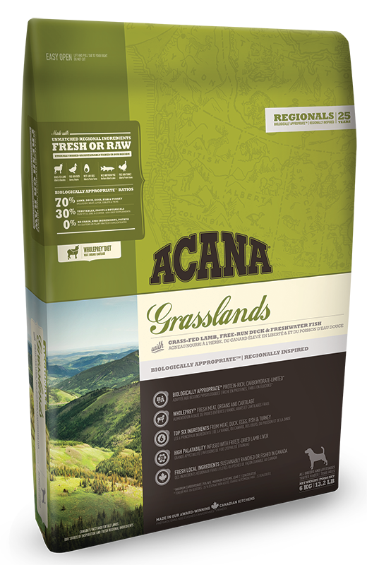 

Сухой корм Acana (Акана) Regional Grasslands для собак всех пород и возрастов ягненок утка сельдь и индейка 11.4 кг