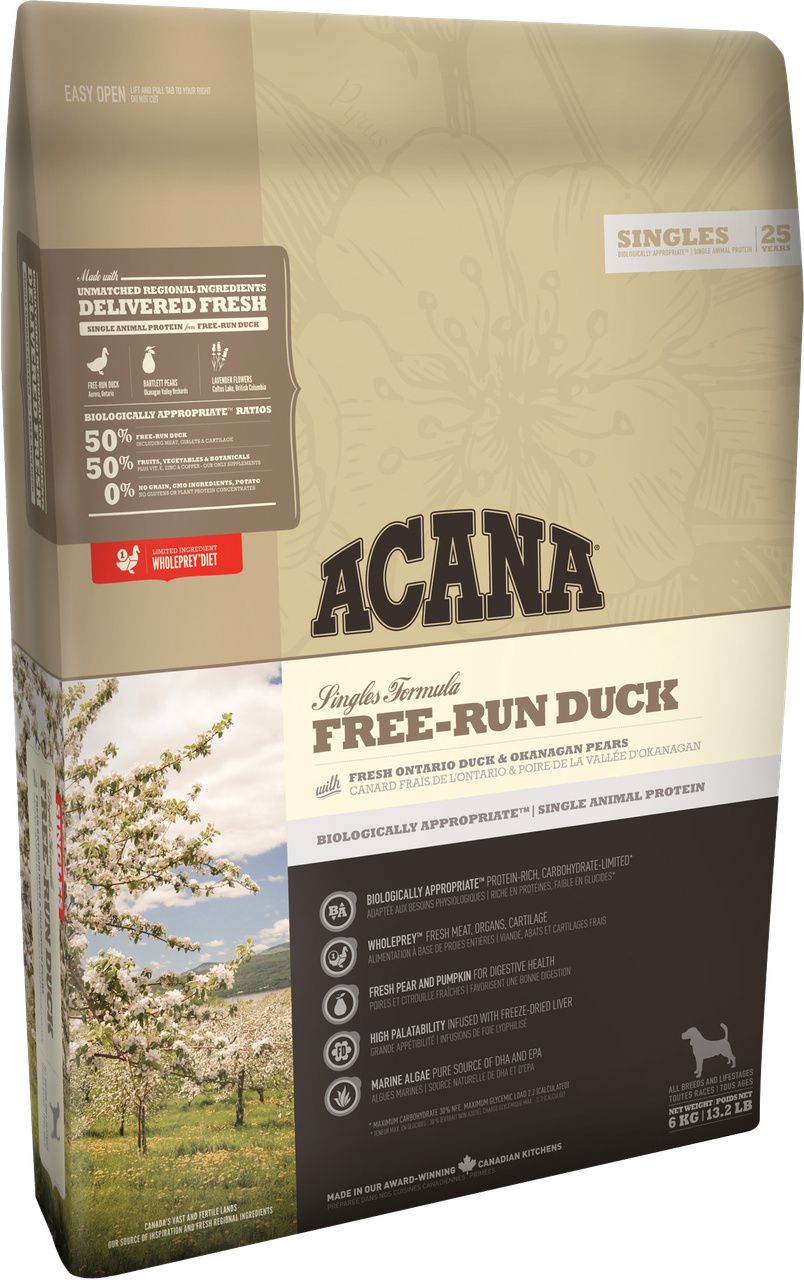 

Сухий гипоаллергенный корм Acana (Акана) Single Free-Run Duck для собак всех пород и возрастов утка 11.4 кг