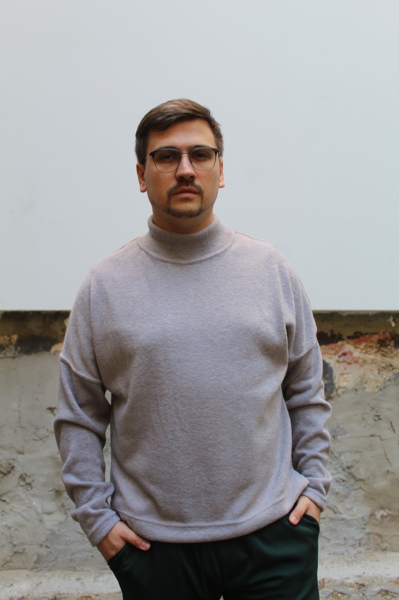 

​Мужской оверсайз гольф Shopchik S серый