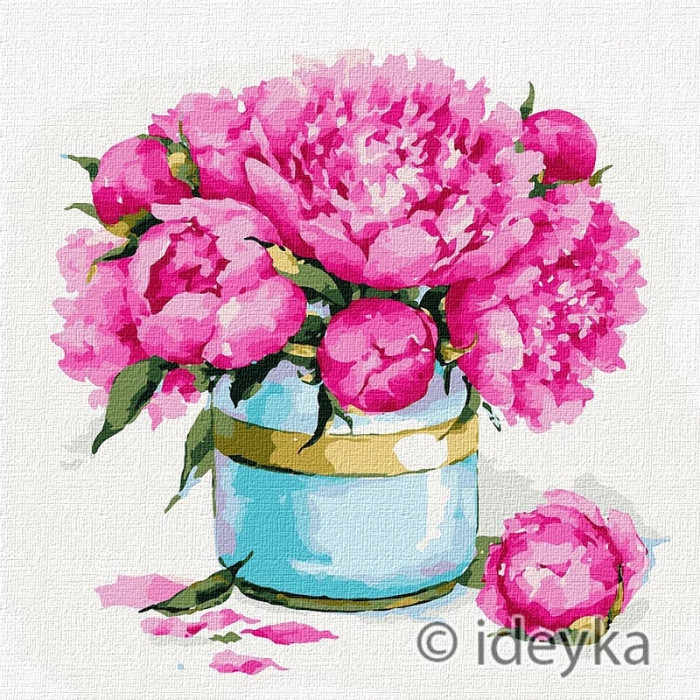 

Картина по номерам "Красота пионов" KHO3174 40х40 см