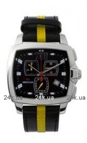 

Мужские часы Seculus 4480.1.816 black, ss, black yellow leather