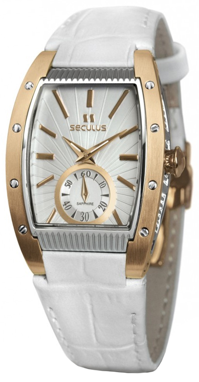 

Женские часы Seculus 1667.2.1069 white, pvd-r, white leather