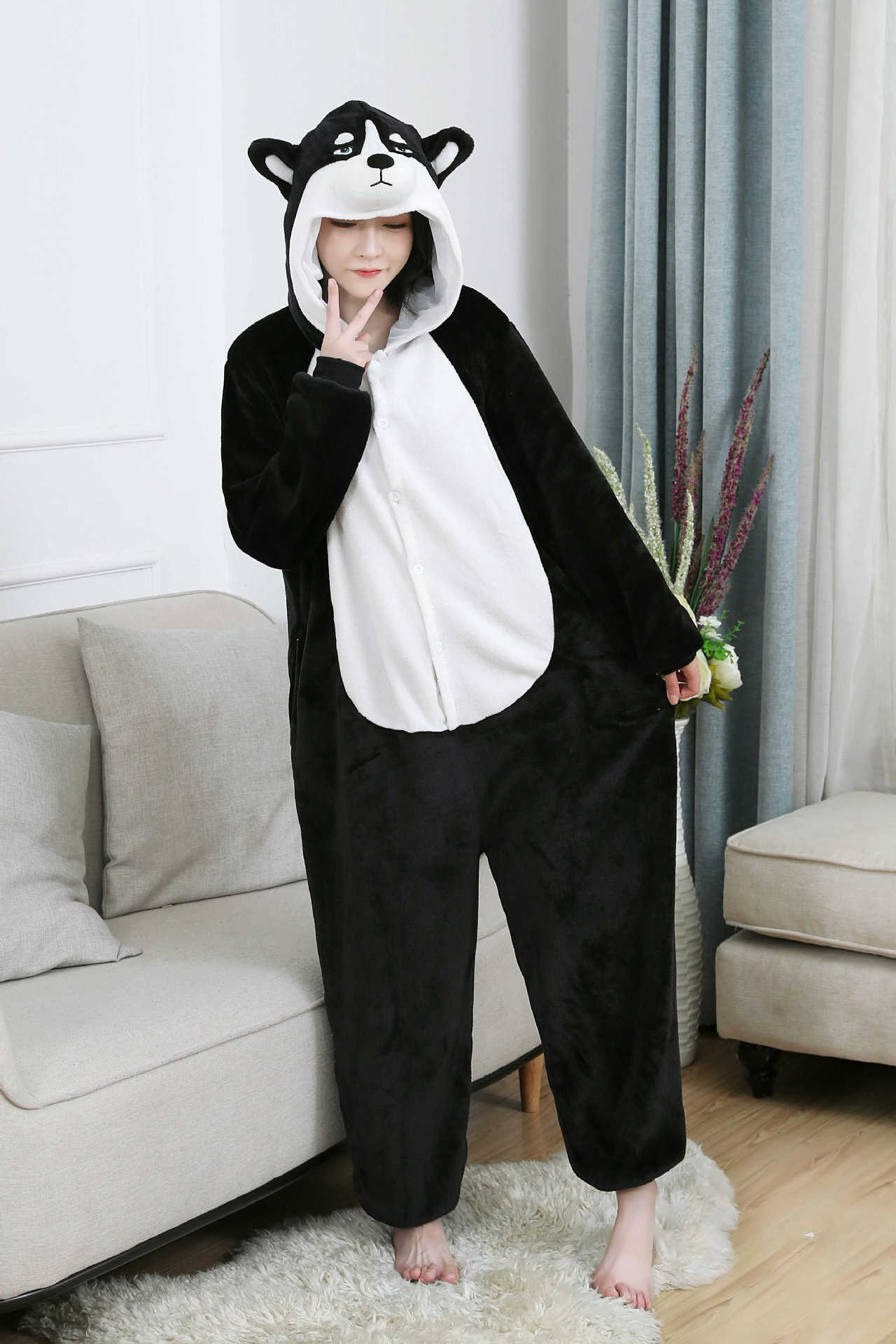 

Пижама Кигуруми Kigurumi Черный Хаски Черный  145-155 см. (1078, Пижама Кигуруми Kigurumi Черный Хаски Черный S 145-155 см. (1078)