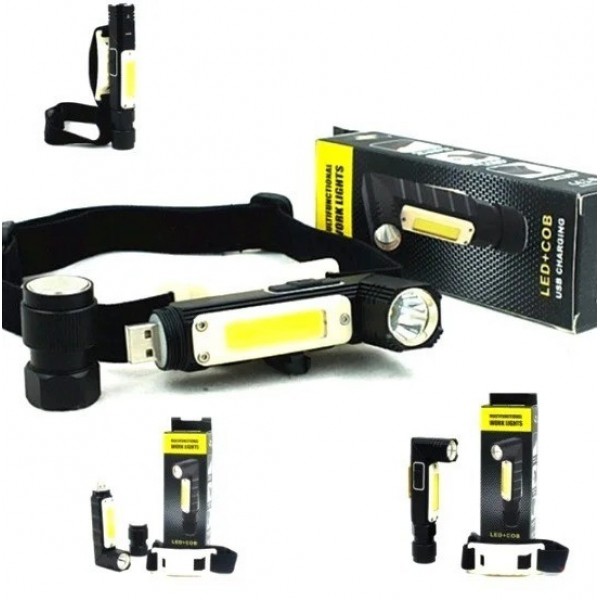 

Фонарь с магнитом аккумуляторный влагостойкий противоударный GOREAD Y112 USB XPG+COB