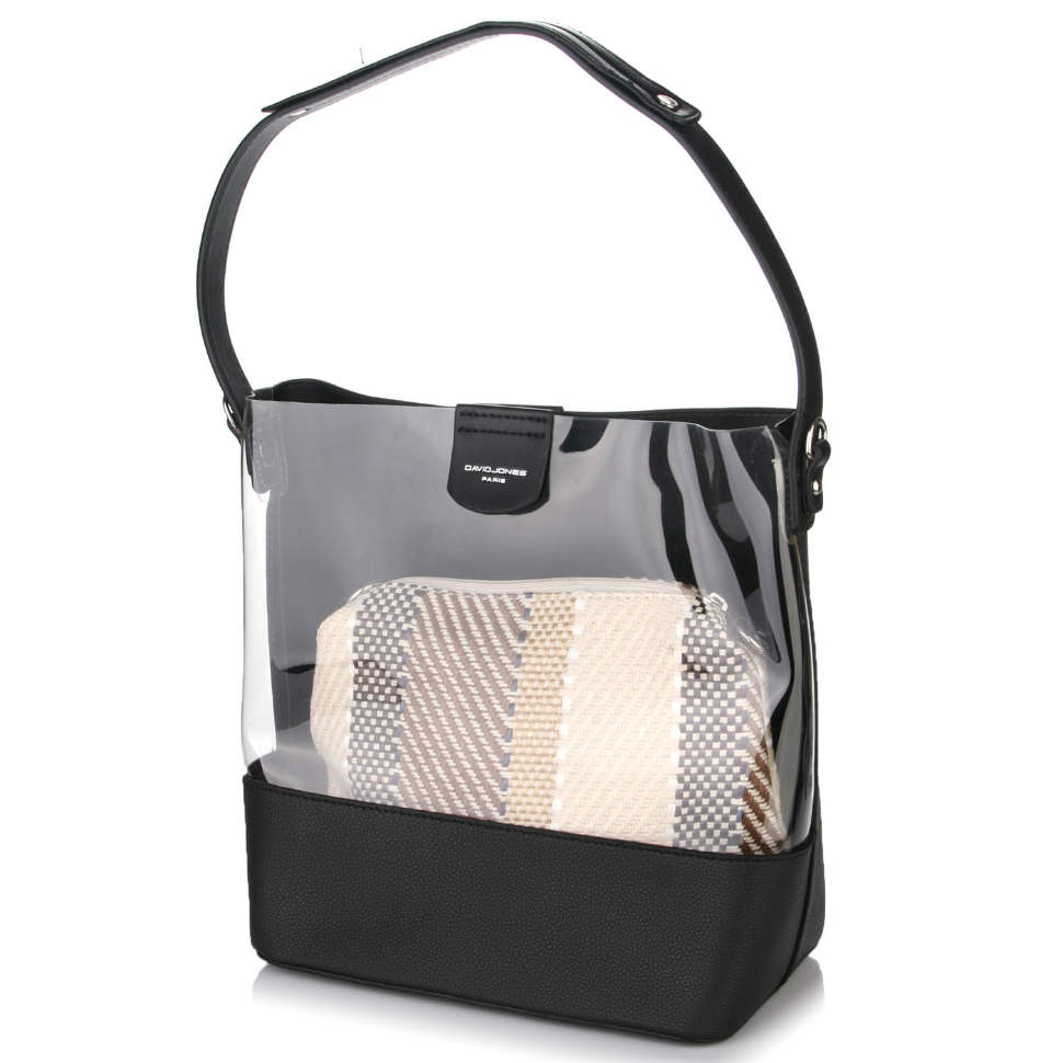 

Сумка прозрачная DAVID JONES 6268-1 BLACK Черный