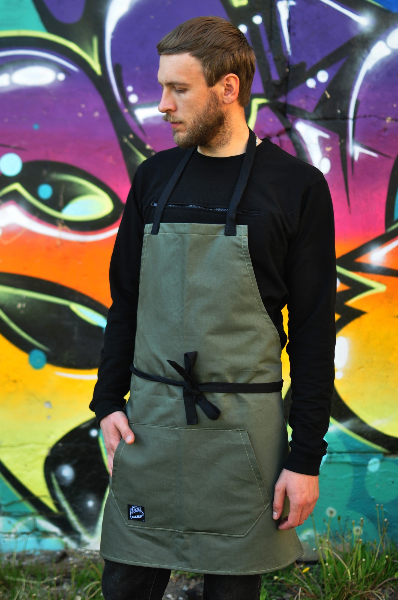 

Фартук для официантa, бармена, бариста, модель Цирюльник