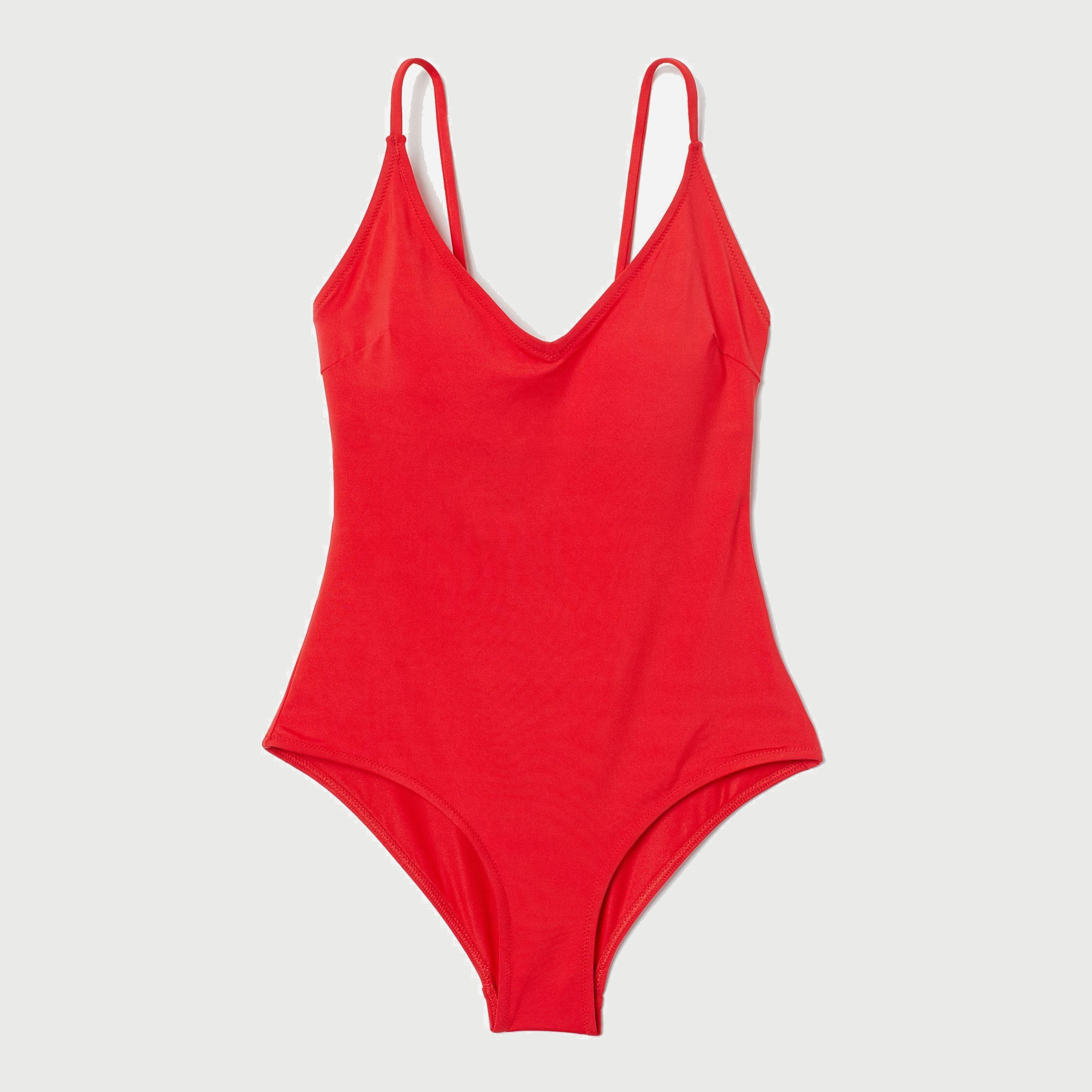 

Купальник слитный женский H&M 0559634-7 36 Красный (СА2000001848845)