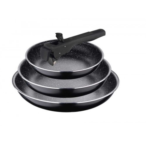

Набор сковород 3+1 пр Bergner CLick & Cook Black BG-31603-BK