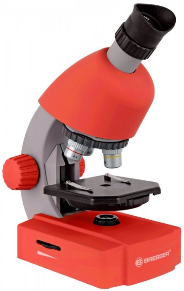 

Микроскоп Bresser Junior 40x-640x Red с набором для опытов и адаптером для смартфона (8851300E8G000) (F00253961)
