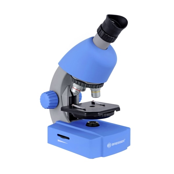 

Микроскоп Bresser Junior 40x-640xBlue с набором для опытов и адаптером для смартфона (8851300WXH000) (F00253962)