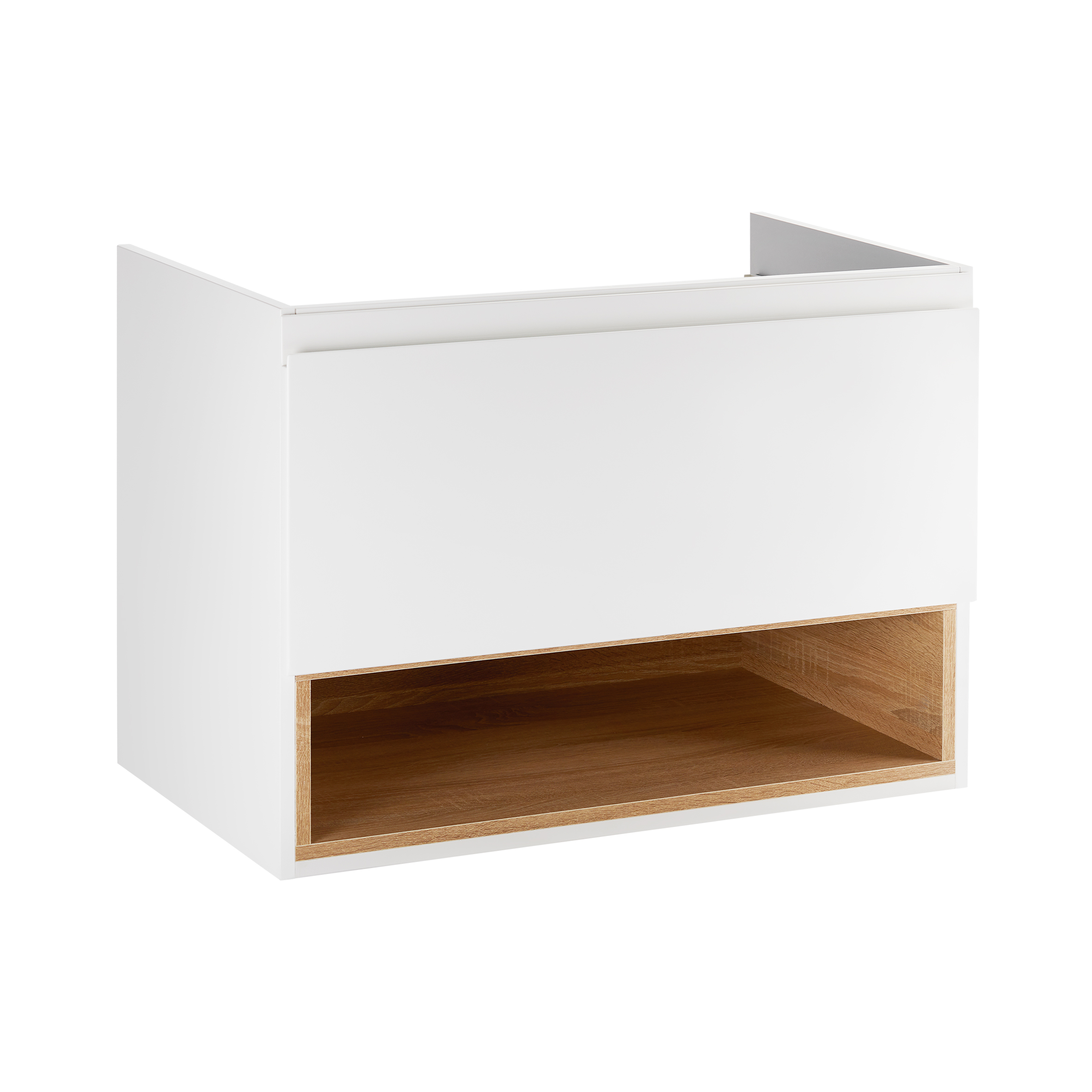 

Тумба подвесная Qtap Robin 800х580х437 White/Whitish oak QT1374TPВ8001WWO