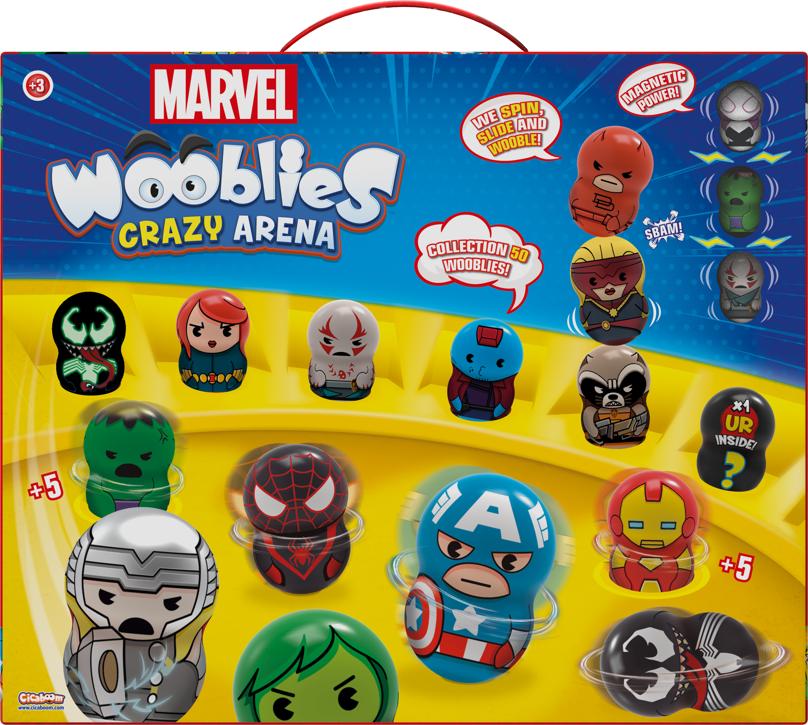 

Набор Marvel Wooblies Арена с магнитными фигурками 4 шт и лончерами 2 шт (WBM005) (TOYSWBM005)