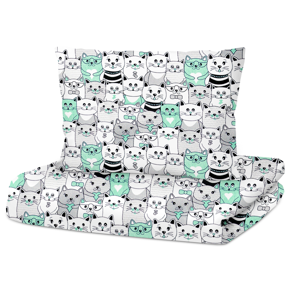 

Набор пододеяльник COSAS 110х140 + наволочка 40х60 Cats Dots