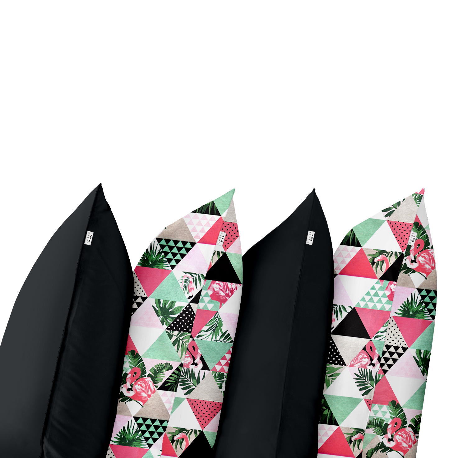 

Набор 4 наволочки COSAS Set4Pillow Black Color Trio 50х70