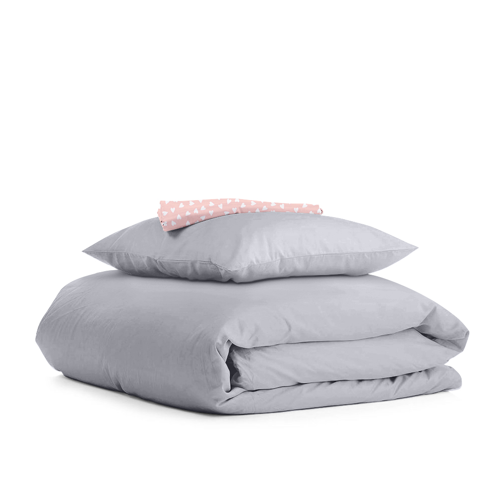 

Комплект постельного белья COSAS Ranfors Grey LoveW Rose 155х215