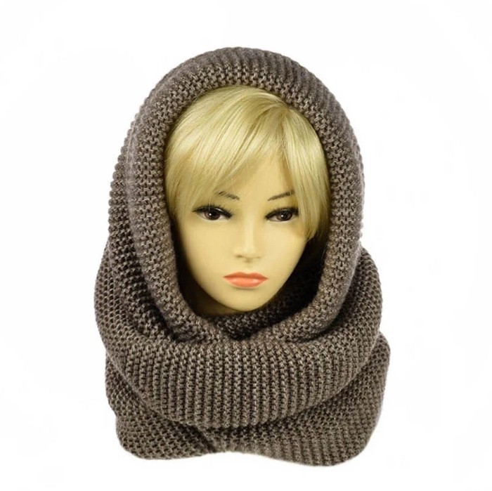 

Женский снуд-хомут классический STD 140*40 см. Коричневый