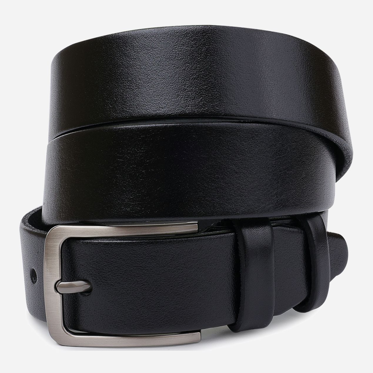 

Мужской ремень кожаный Vintage leather-20721 117 см Черный