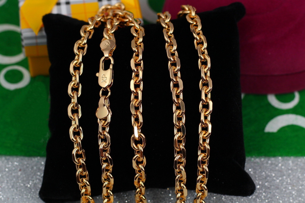 

Цепь Xuping Jewelry якорная 55 см 6 мм золотистая