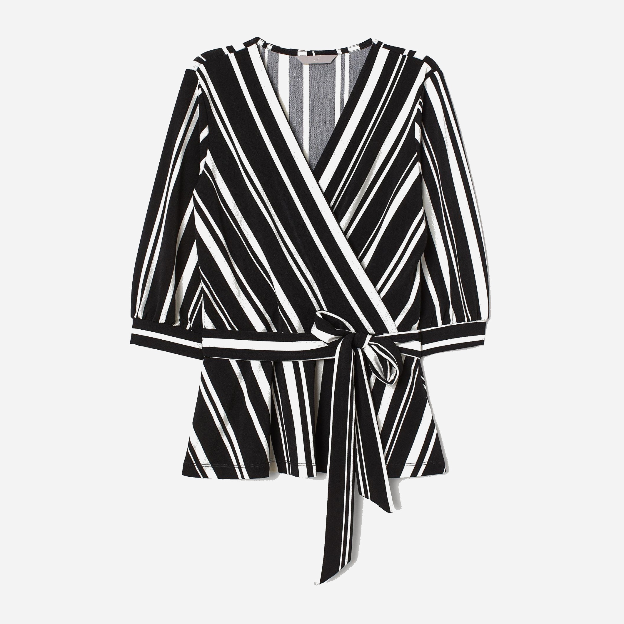 

Блузка H&M XAZ176154LBIP  Черная с белым, Блузка H&M XAZ176154LBIP L Черная с белым