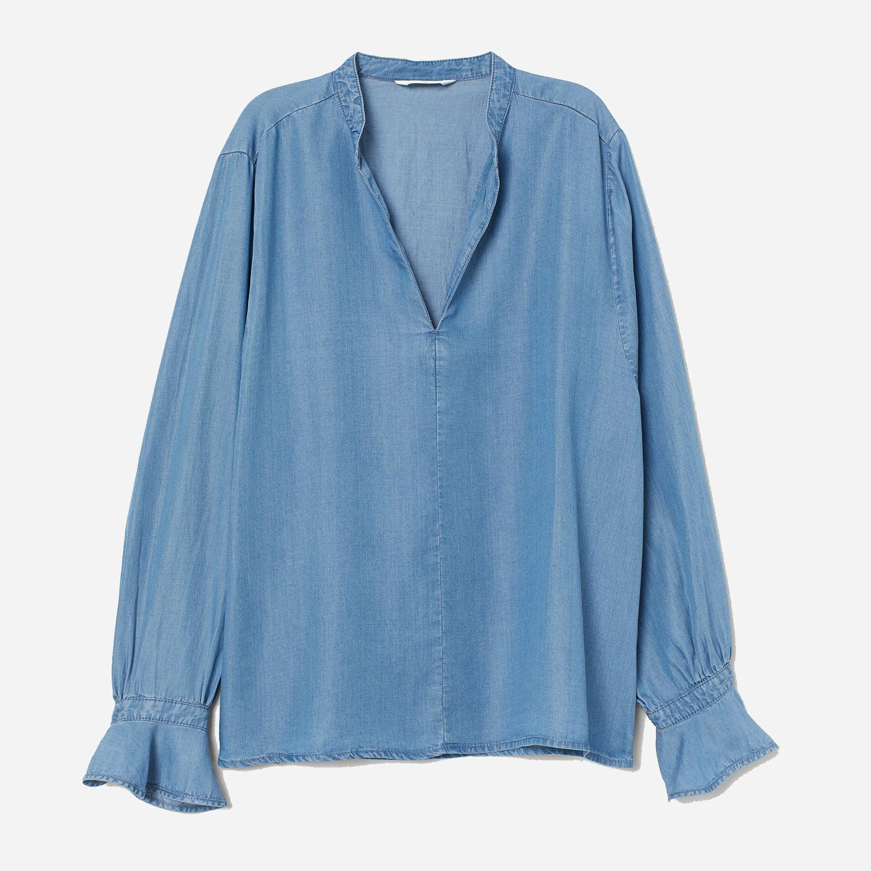 

Блузка джинсовая H&M XAZ205853ISAU  Синяя, Блузка джинсовая H&M XAZ205853ISAU 46 Синяя