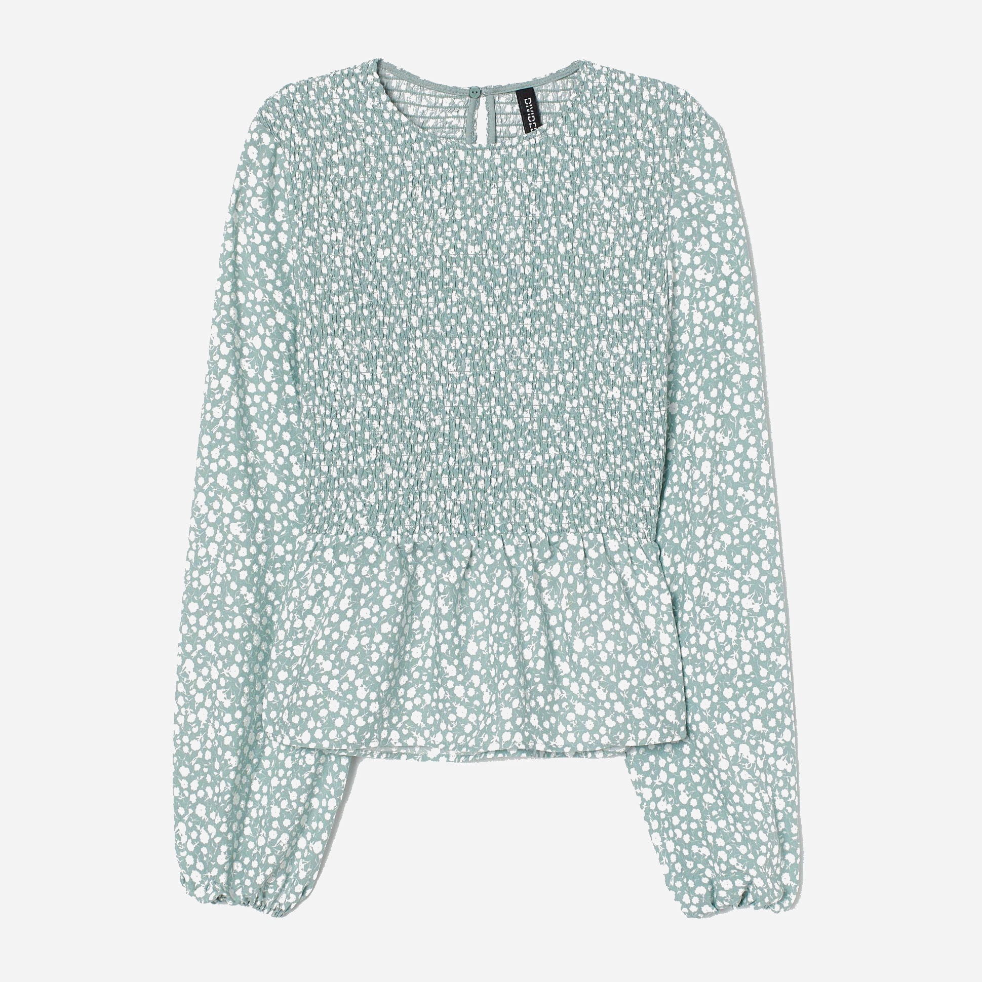 

Блузка H&M XAZ233063YBJJ 34 Бледно-зеленая с белым