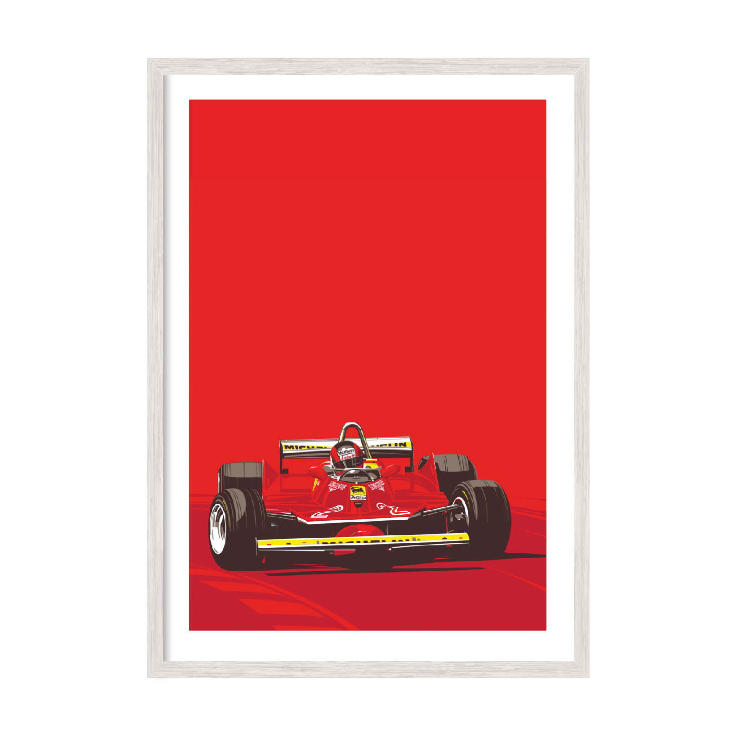 

Постер "F1 - FERRARI" с антибликовым стеклом 42 x 59.4 см в белой рамке