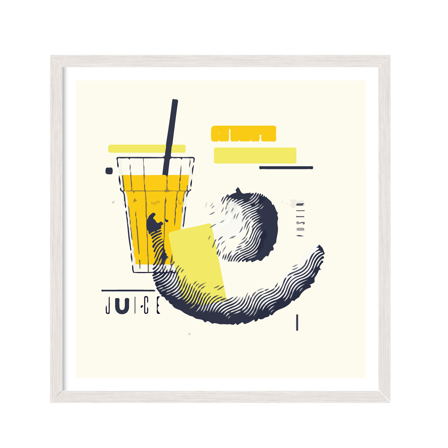 

Постер "Juice" с антибликовым стеклом 30 x 30 см в белой рамке