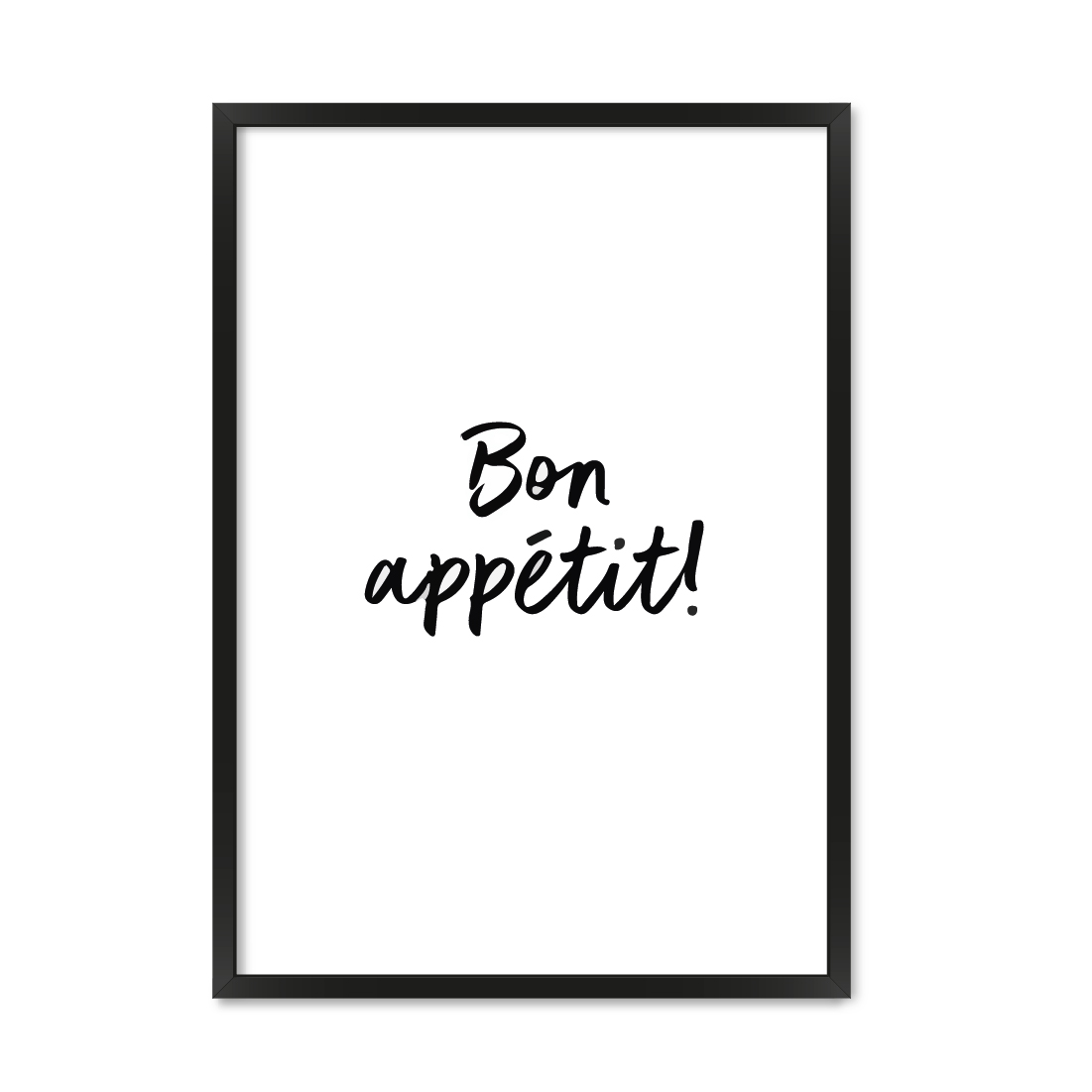 

Постер "Bon Appétit" с антибликовым стеклом 42 x 59.4 см в чёрной рамке