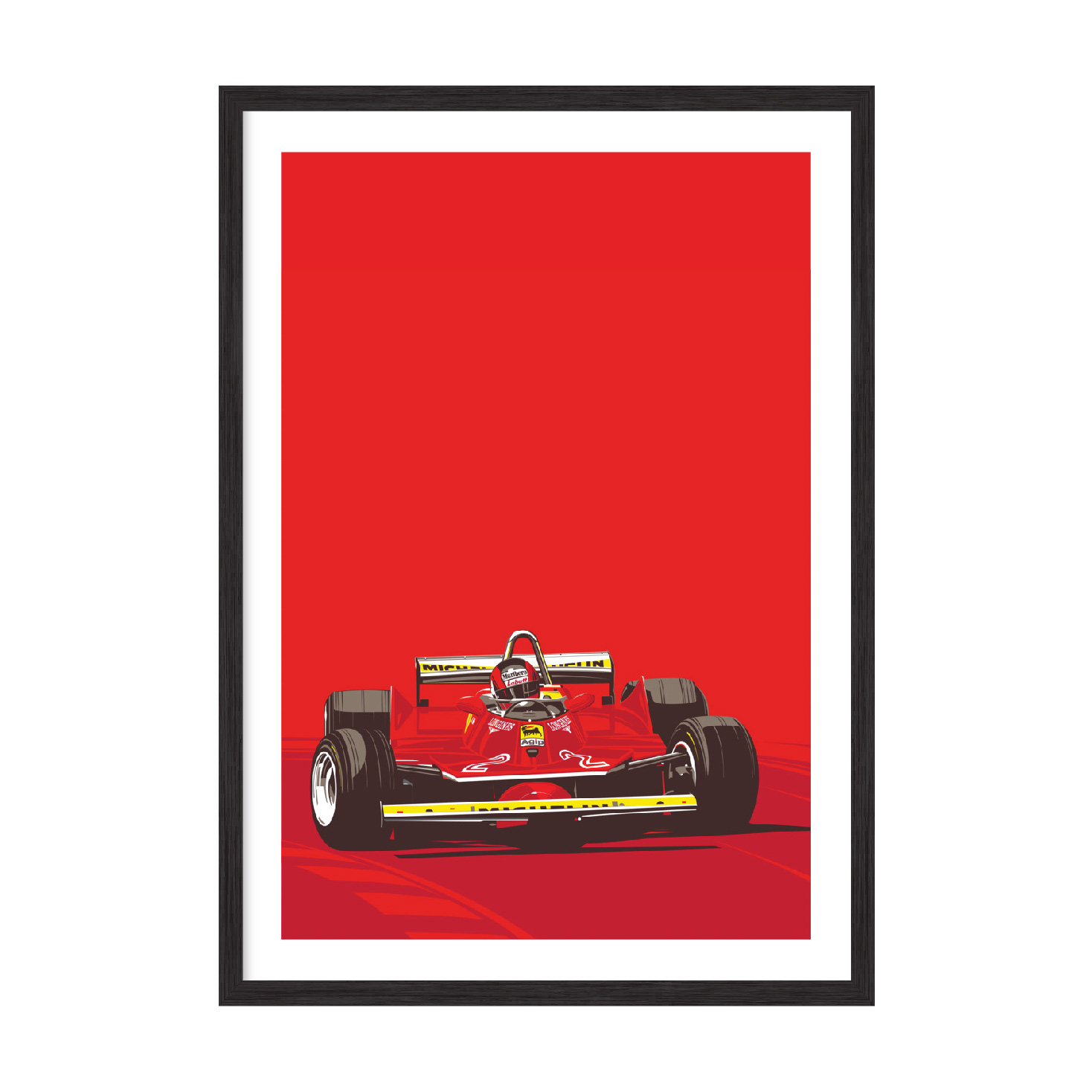 

Постер "F1 - FERRARI" без стекла 59.6 x 84 см в чёрной рамке