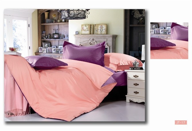 

Двухстороннее постельное белье Vie Nouvelle Dyed сатин JT17 200х220 Персиковый с сиреневым
