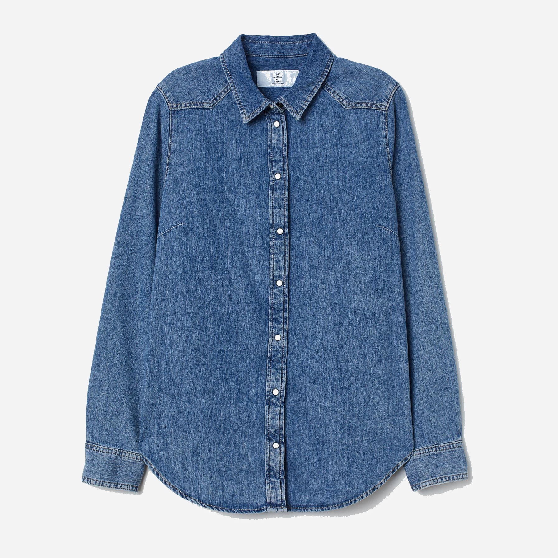 

Рубашка джинсовая H&M XAZ166505FRGZ  Светло-синяя, Рубашка джинсовая H&M XAZ166505FRGZ 34 Светло-синяя