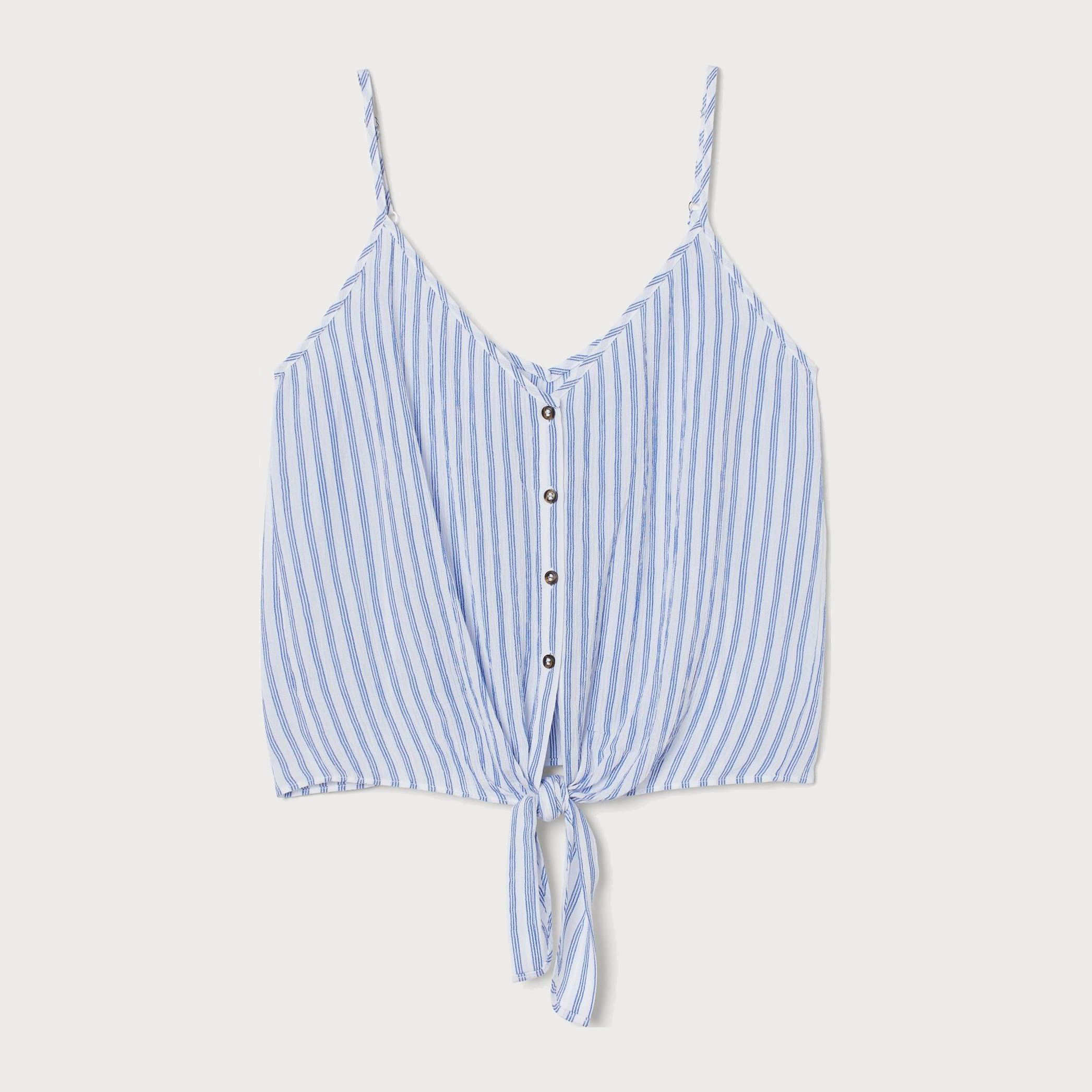 

Топ H&M 8938242bar  Белый с синим, Топ H&M 8938242bar S Белый с синим