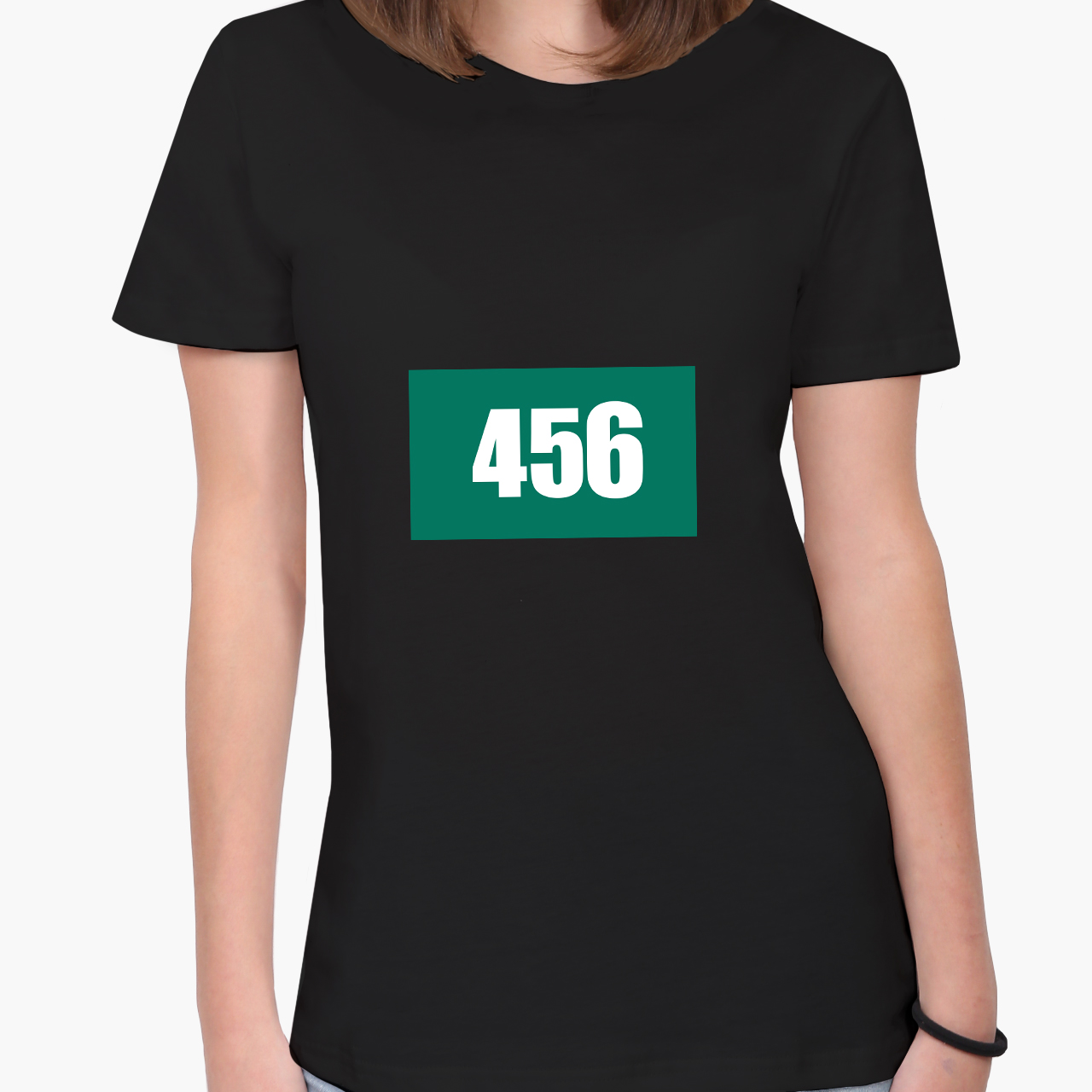 

Футболка женская Номер 456 Ли Чжунг-Чжае Игра в кальмара (Squid Game) (8976-3362-5) XXL Черная