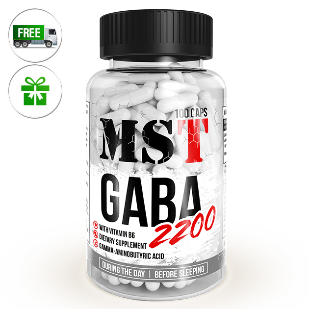 

Аминокислота MST Nutrition GABA 2200 100 капс