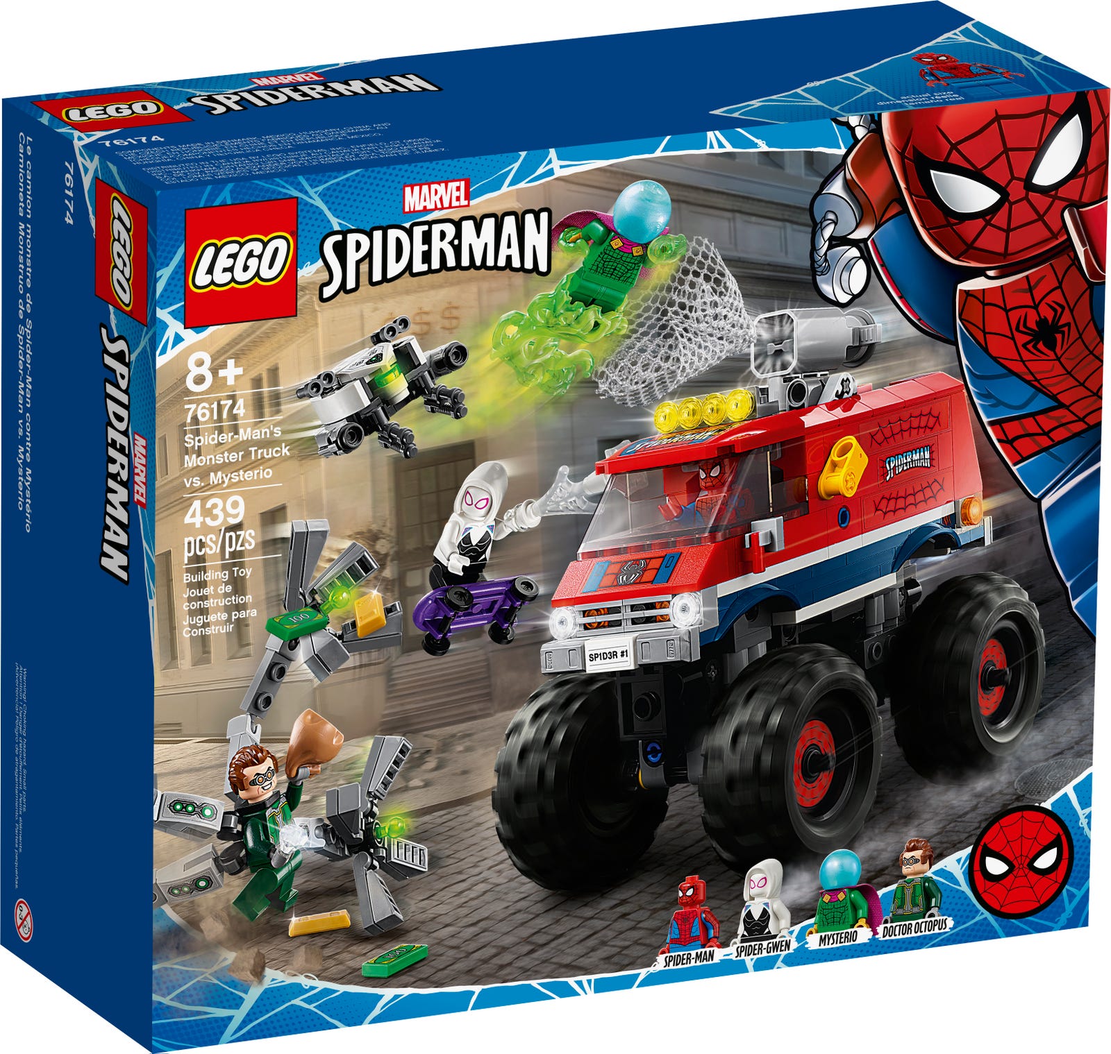 

Конструктор LEGO Super Heroes Грузовик-монстр Человека-Паука против Мистерио 439 деталей (76174)