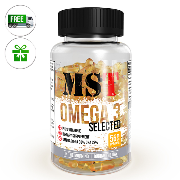 

Жирные кислоты MST Nutrition Omega 3 Selected 110 капс