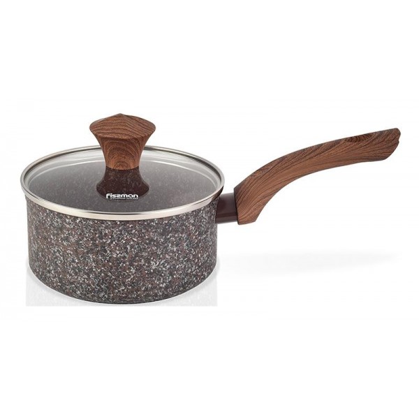 

Ковш из литого алюминия Fissman Magic Brown 1.4 л с антипригарным покрытием Ø16 см