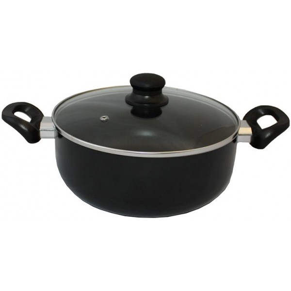 

Кастрюля Vitrinor Vitral Black 3.9 л эмалированная со стеклянной крышкой Ø28 см