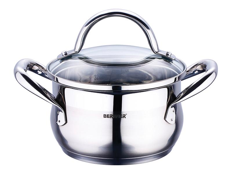 

Кастрюля из нержавеющей стали с крышкой Bergner Gourmet 5,6 л 24 см