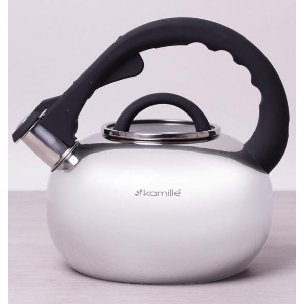 

Чайник Kamille Whistling Kettle 2.8 л со свистком и стеклянной крышкой